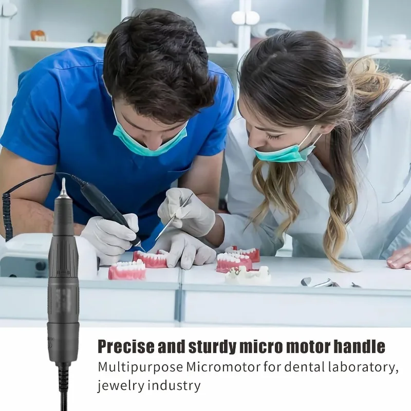 マラソン-4 マイクロモーター電気ラボジュエリーネイルドリルマシンポリッシュ N3 カーボンブラシハンドピースドリルセット歯科ラボ機器
