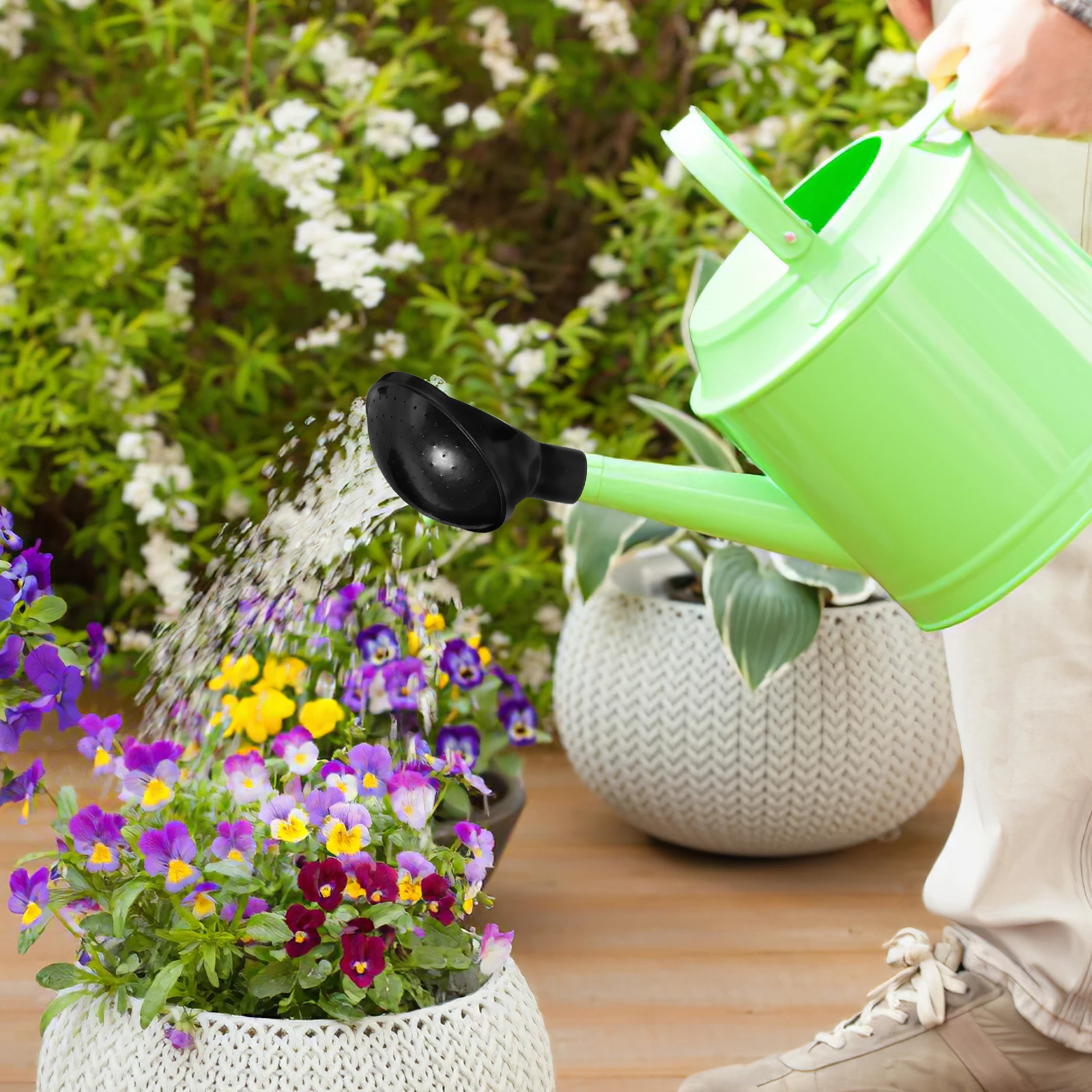 Cabezal de aspersor de regadera, boquilla de tapa de botella de plástico de repuesto para plantas de jardín, bonsái, herramienta de riego portátil, aspersión