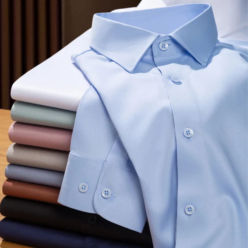 

2026 Cool Summer Silk Smooth Men's Casual Luxury Ice Feeling Shirt High-end Luxury Incerun Man Men's Clothing