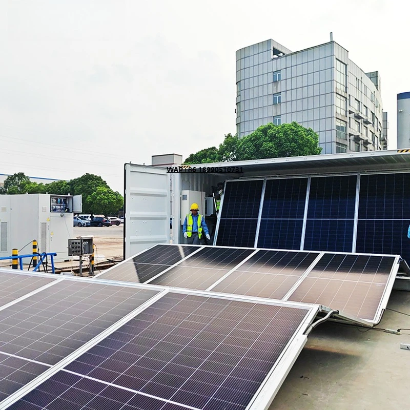 Solar Energy System 40KW/80KW/100KW/215KW Off-Grid & Hybrid Solar Power Solution Folding Mobile PV Container
