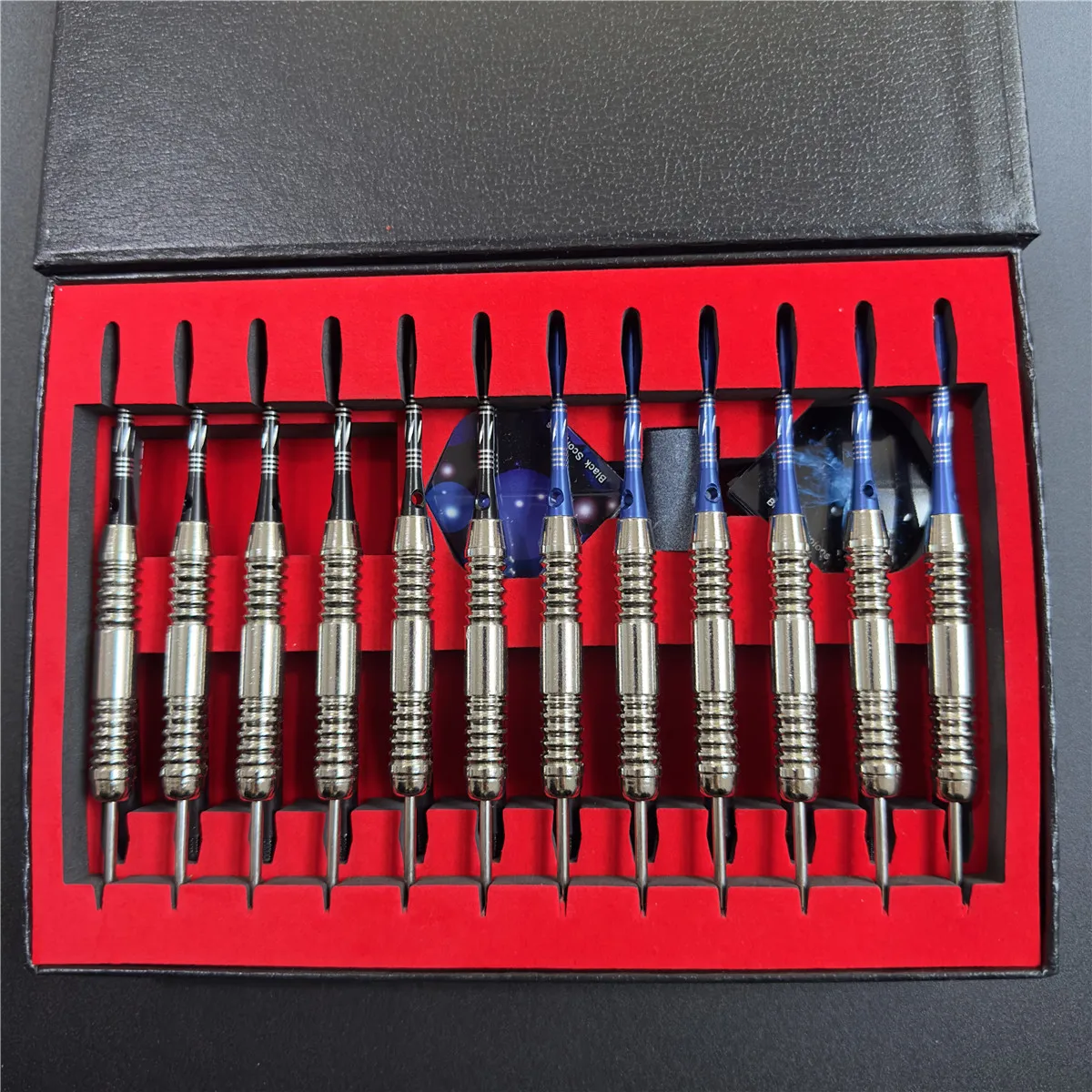 12pcs/Set Of Professional Iron Darts 20g Premium Darts Aluminum Darts Extra Plastic Rod Stone Gift Box Darts