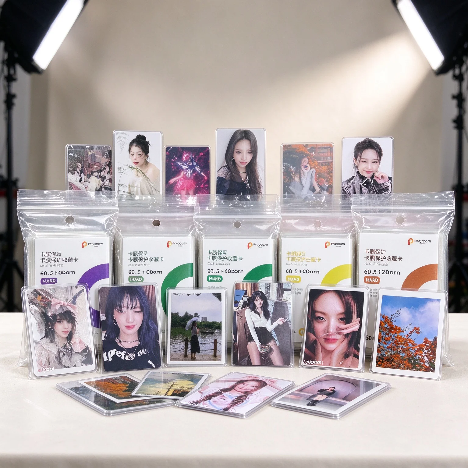 50Pcs 56x87mm Hard Photo Card Sleeves Clear Acid Free CPP Anti-Scratch Kpop Photocard Holder Protector Film Album Binder TCG