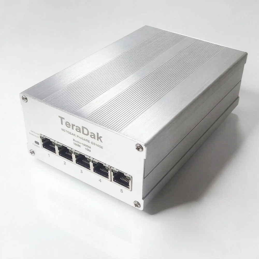 HiFi Audiophile 5-Port Gigabit Managed Network Switch, OCXO/TCXO Clock Upgrade Modified, Low Jitter Ethernet Switch