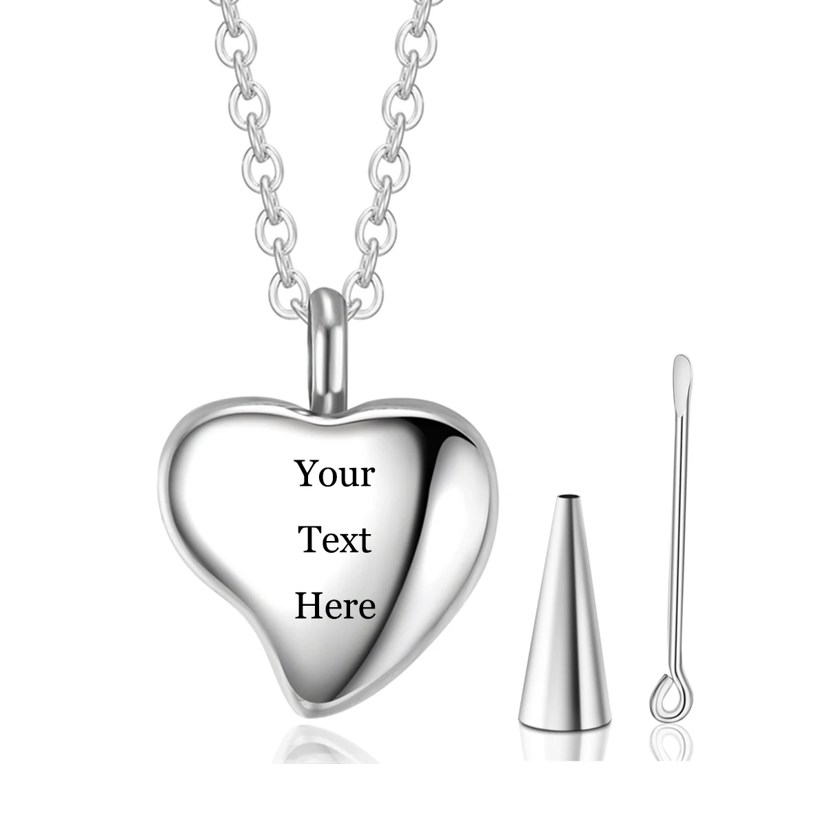 

NEW Stainless Steel Cremation Jewelry for Ashes Heart Pendant Memorial Urn Necklace Ashes Holder Customization Keepsake Jewelry