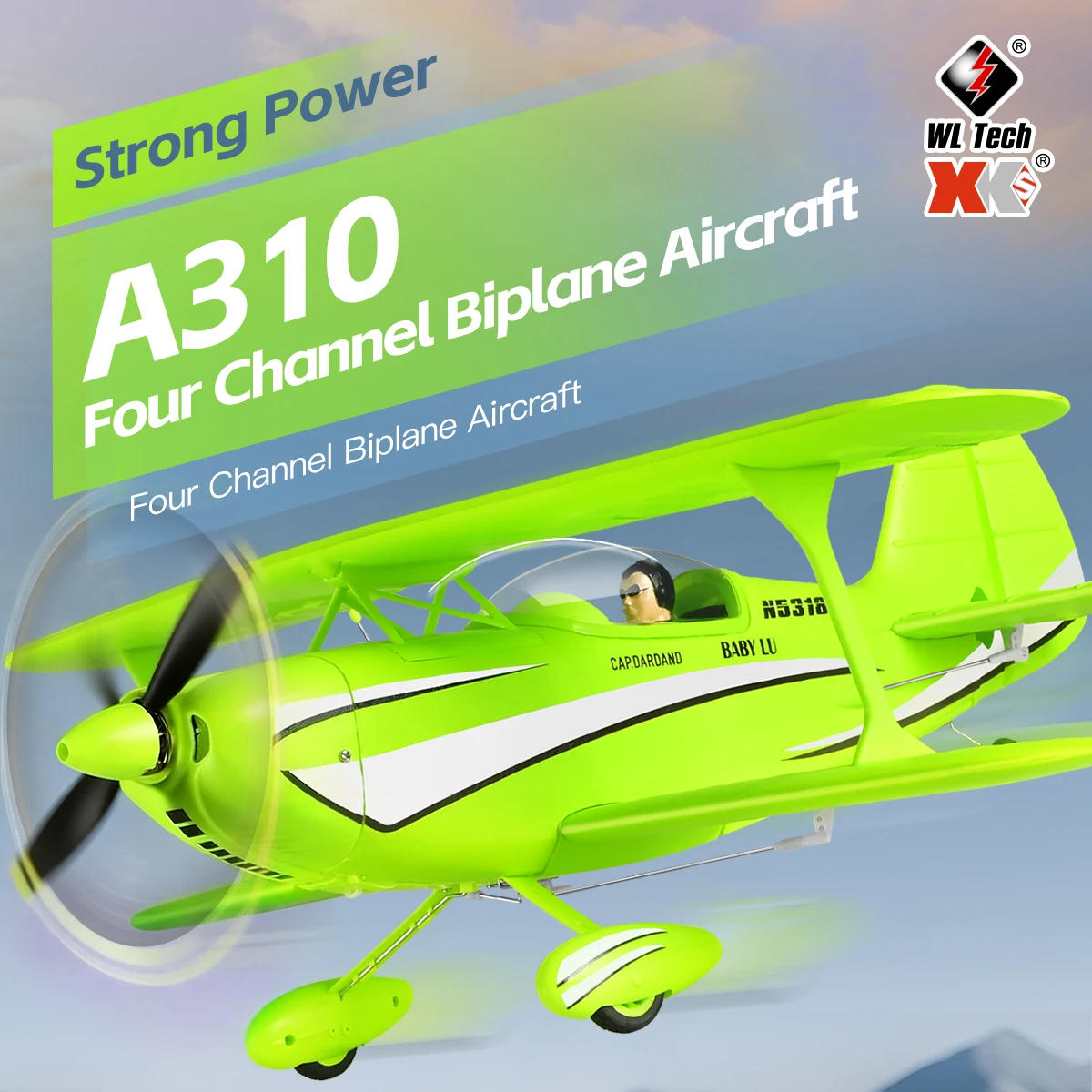 A310 WLtoys Remote-Controlled Aircraft Brushless Motor 3D/6G With Gyroscope Dual Wings Four Channel Airplane For Boys Toy Gift