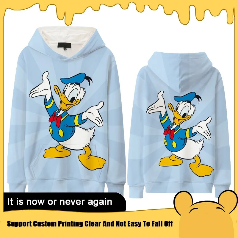 

Disney Donald Duck Co-branded Hoodie Men's Trendy Instagram Children's Clothes Daisy Cartoon Around Big Children's Coat