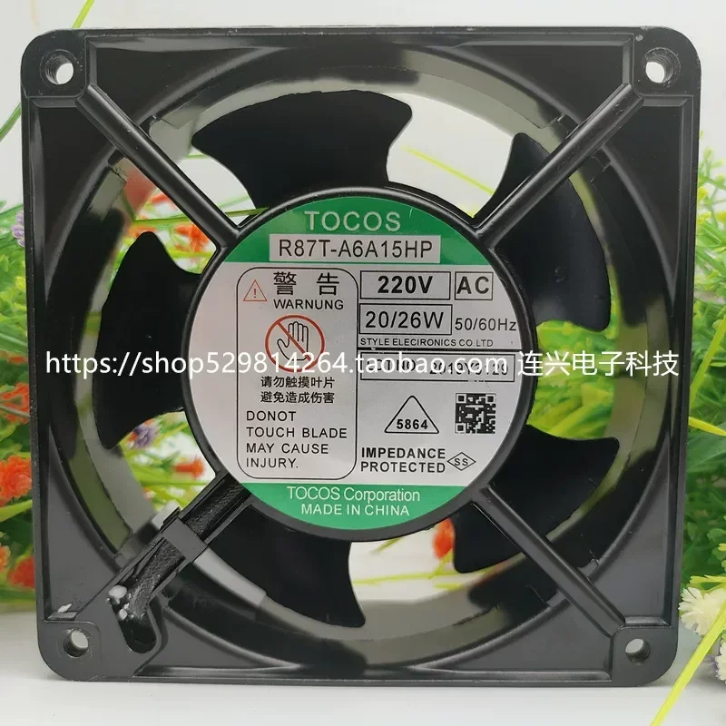 for R87T-A6A15HP for TOCOS 220V High Temperature Resistant Metal Leaf Cooling Fan 120x120x38MM