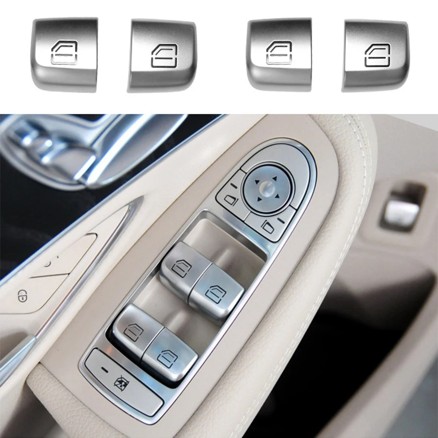 Interior Car Window Regulator Switch Button Cover Cap Replacement For Mercedes Benz C E GLC S Class W205 W253 W213 W293 W222