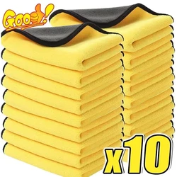10/1Pcs Microfiber Cleaning Towel Car Cleaning Cloths Professional Detailing Car Drying Microfiber Towel Wash Towels Accessories