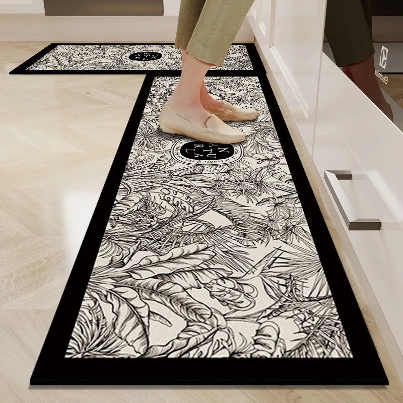 Luxury Vintage Kitchen Mat Rug Floor Mat Quick Drying Non-Slip Waterproof Floor Mat Carpet Nordic Modern Carpet Mod Home Decor