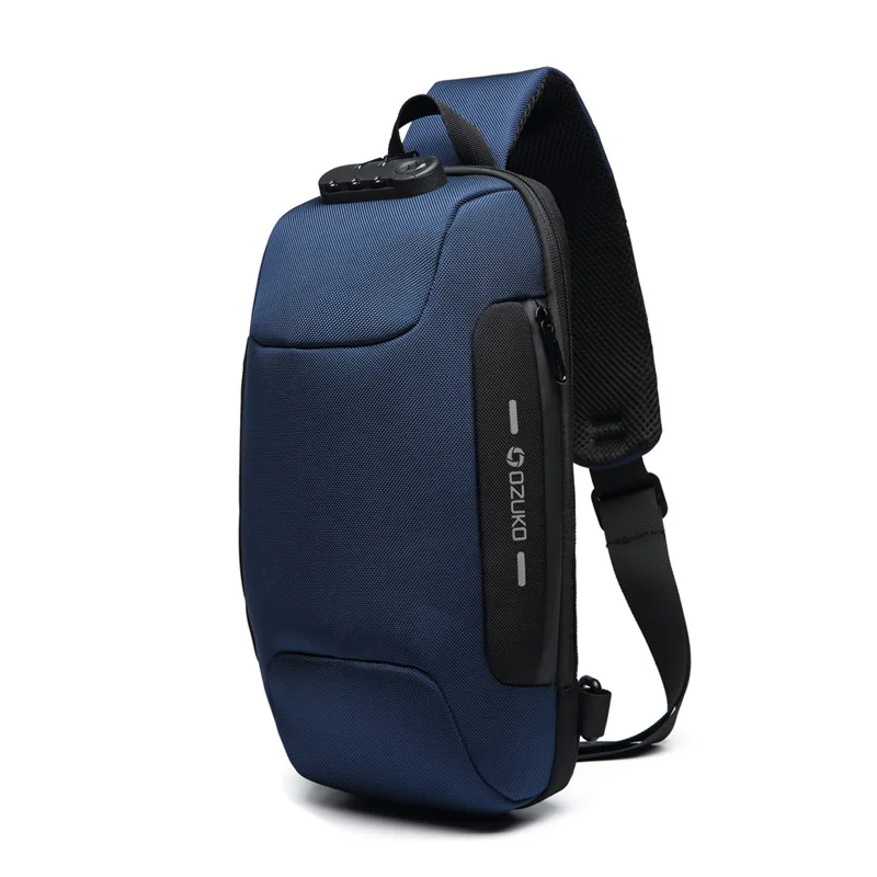 OZUKO Multifunction Crossbody Bag for Men Anti-theft Shoulder Messenger Bags Male Waterproof Short Trip Chest Bag Shoulder New