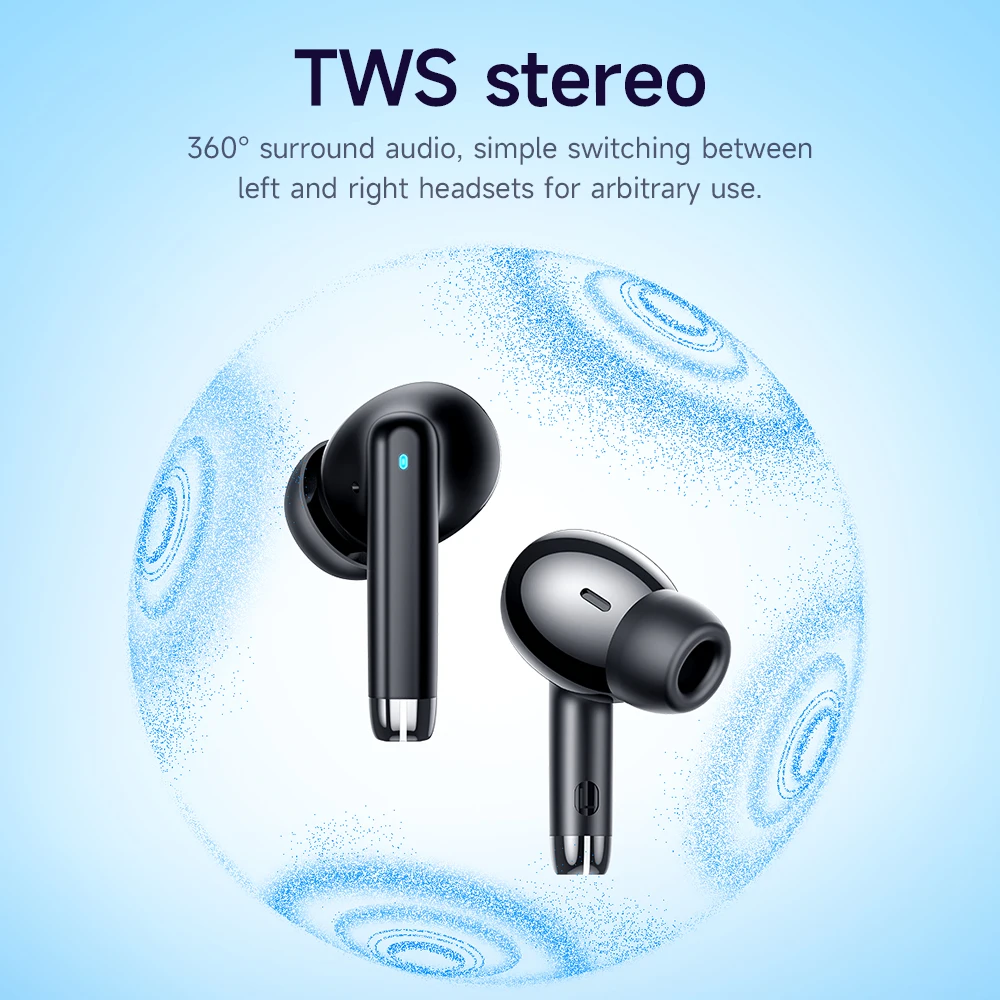 HOCO EQ2 TWS Wireless Bluetooth 5.3 Earphone Touch Control Earbuds with Microphone 13mm Dynamic Coil Speaker HiFi Music Earbuds