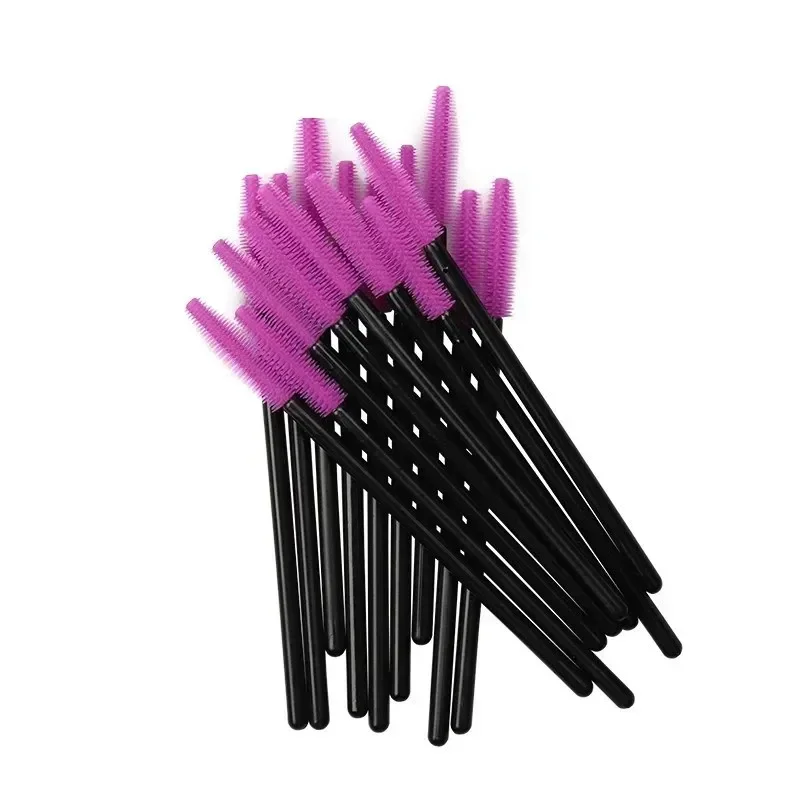 Mascara Wands Einweg Silikon 100PCS Wimpern Pinsel Gel Applikator Spooler Wimpern Verlängerung Kosmetik Pinsel Make-Up-Tool