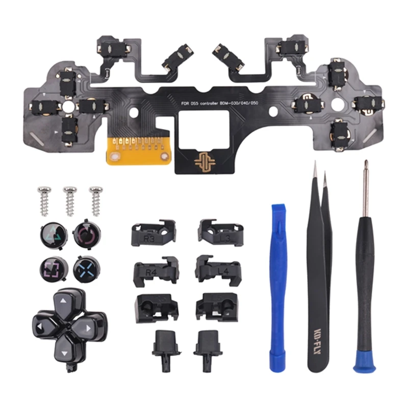 Ergonomic Micro-Switch Tactile Clicky Hair Trigger Kit for Controller BDM-030/040/050 12Key Click CircuitBoard Kit A-A09G