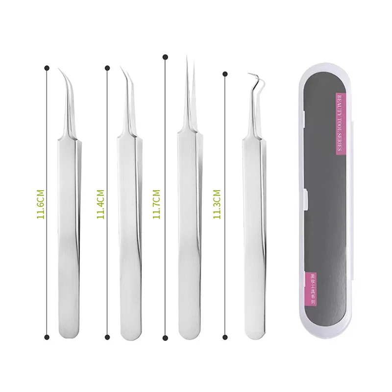 BlackHead Remover Tool Black Head Acne Blemish Pimple Extractor Acne Needles Tweezer Pore Cleaner Face Cleansing Tools Skin Care