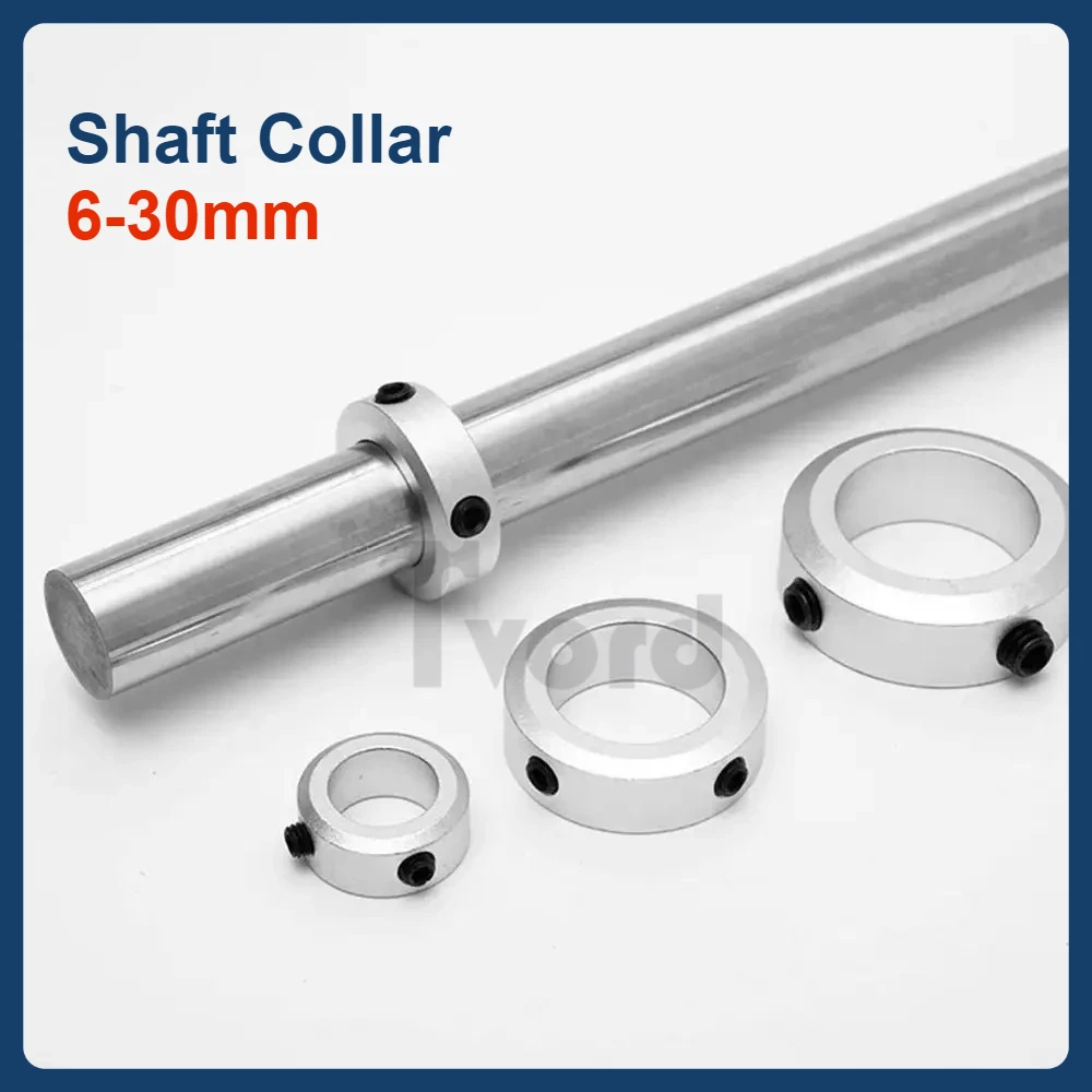 

1Pcs 6-30mm Dia Fixed Locking Limit Ring Stop Screw Type Aluminum Alloy Shaft Collar Retaining Ring Retainer Locator Hardware