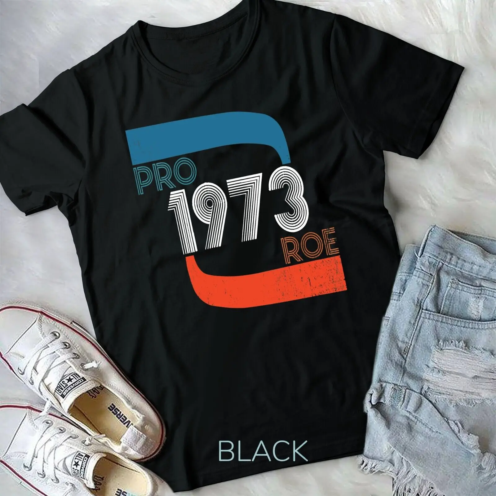 

Womens Pro Roe 1973 Retro Women's Rights Feminist Pro Choice Unisex T-shirt