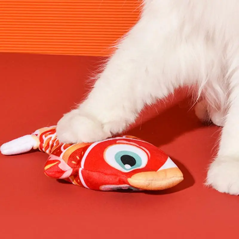 Flopping Fish Toy Bite-resistant Realistic Lucky Koi Fish Cat Toy Cat Enrichment Toys 300mAh Interactive Pet Supplies For Indoor