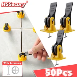 50pcs Tile Leveler Adjuster Construction Tools 1.5mm Plastic Spacers Positioning Artifact Leveler Locator for Flooring Wall Tile