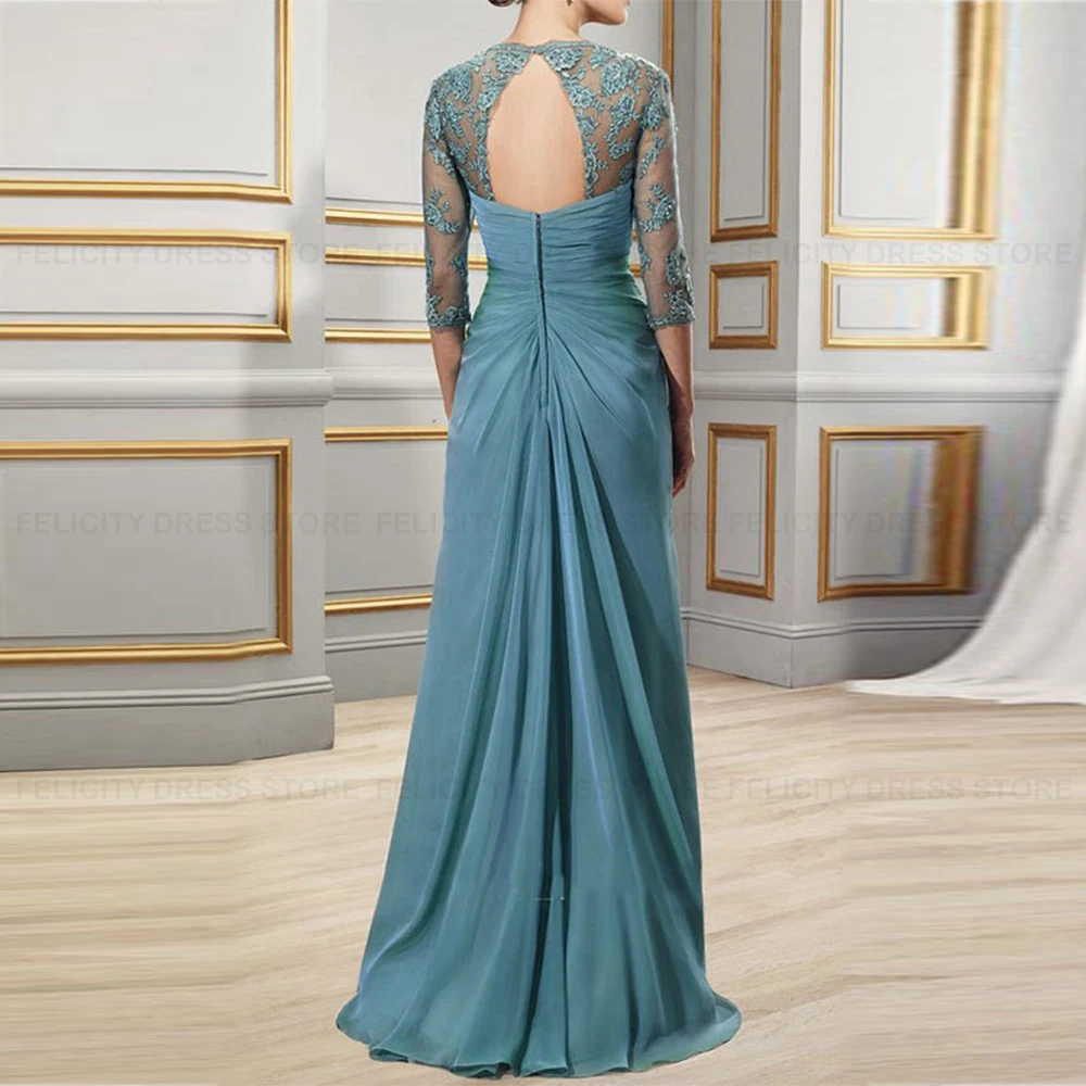 Elegant Wedding Guest Dresses Sheath Sweetheart Mother of the Bride Dress 2023 Lace Sequins Pleated Floor-Length Evening Gowns