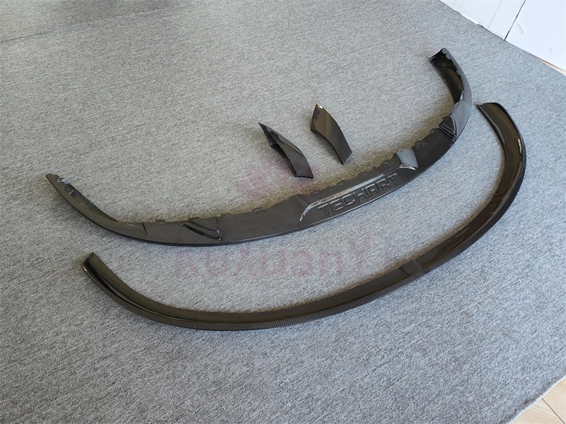 Upgrading for Porsche Taycan to a High-quality Carbon Fiber THT Style Carbon Fiber Front Lip Body Kit