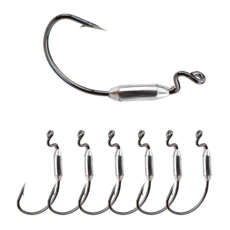 

5pcs High Carbon Steel Fishing Hooks Smooth Crankbait Long Cast Sinking Lure for Anglers