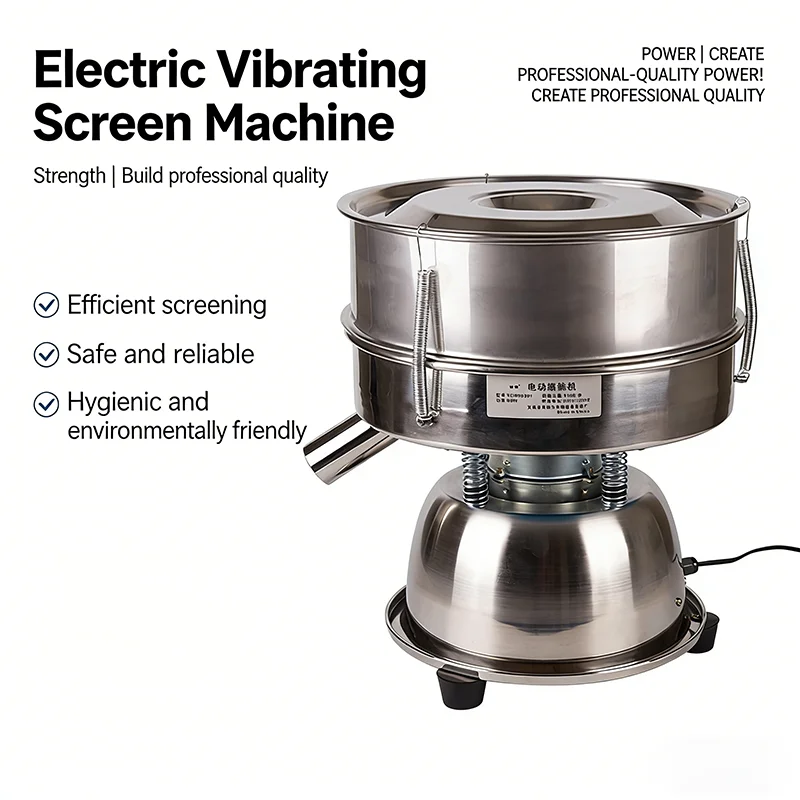 Vibrating Screen Powder Screening Sifting hine Stainless Steel Sieve Mesh Optional