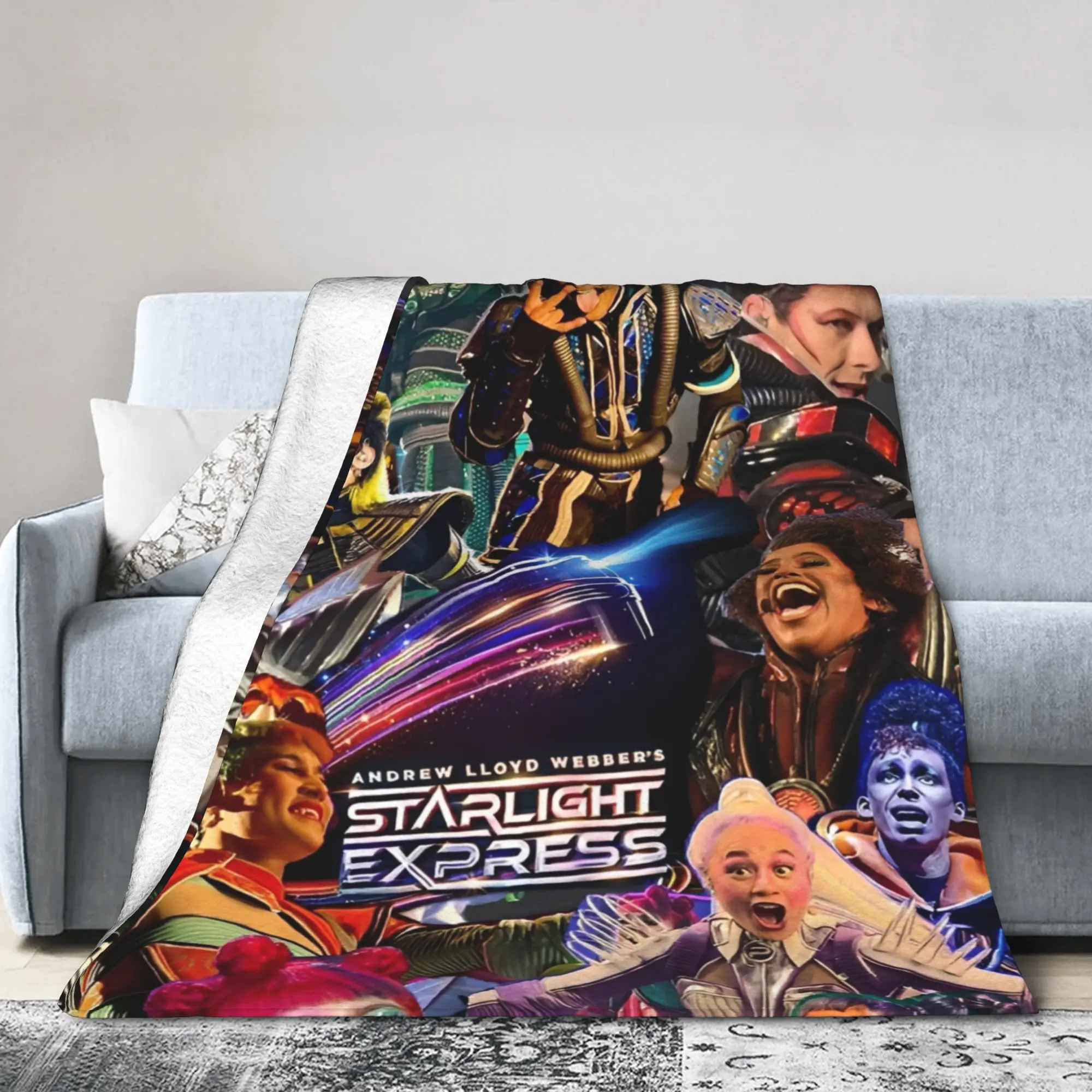 Starlight Express Musical Theater Blanket Coral Fleece Plush Autumn Winter Broadway Portable Ultra-Soft Throw Blanket Bedspread