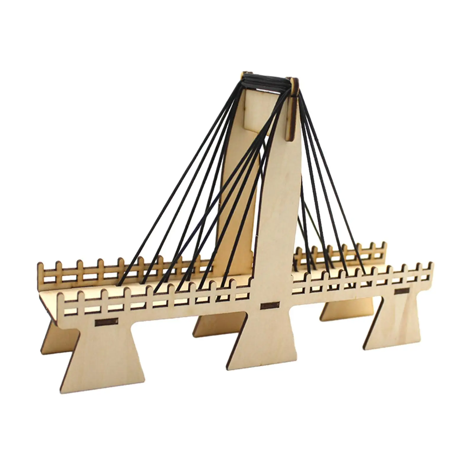 كابل تجربة العلوم التعليمية DIY Stayed Bridge للأطفال الصغار