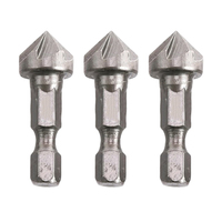 6 Flute Drill Bit Burr Removal Bit Woodworking Quick Cutting Silver Color 1/4 Inch Shank Diameter 36*12.7mm Size