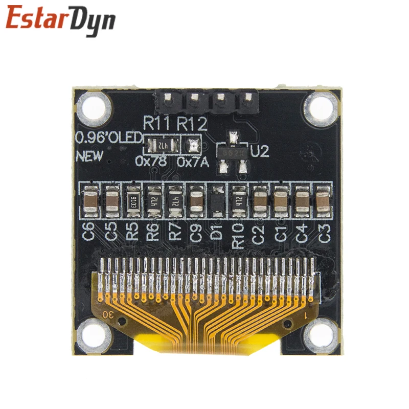 Sertifikasi ROHS 0.96 inci Oled IIC Serial Display OLED putih SSD1315 128X64 I2C 12864 papan layar LCD UNTUK Arduino