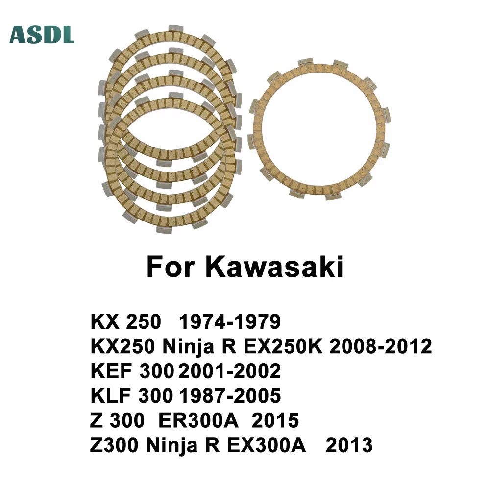 

Motorcycle Friction Clutch Plate Kit For Kawasaki KX 250 1974-1979 KX250 Ninja R EX250K KEF300 KLF300 Z300 ER300A Z 300 Ninja R