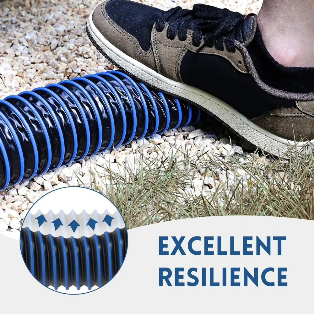 طقم خرطوم الصرف الصحي RV بطول 20 قدمًا مع تركيب دوار ومحول رؤية واضحة وأغطية تخزين للتخييم #4