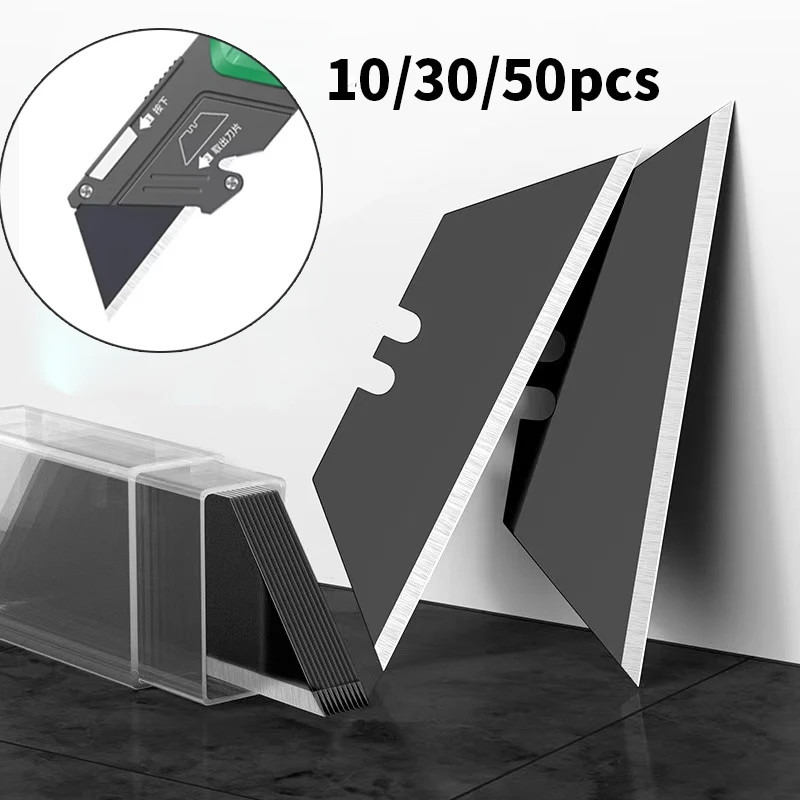 10/30/50Pcs Special Knife Blades Steel Blades  Material Knife Replacement DIY Art Craft Cutter Tool Trapezoid UtilityBlade