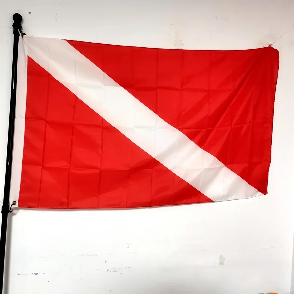 International Diving Flag for Underwater Activities, Diver Down Flag, Red and White, Outdoor Decor, 90x150cm