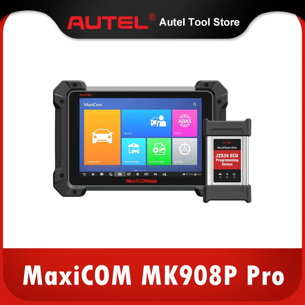 Autel MaxiCOM MK908P Pro Full System Diagnostic Tool with J2534 ECU Programming Multi-Language