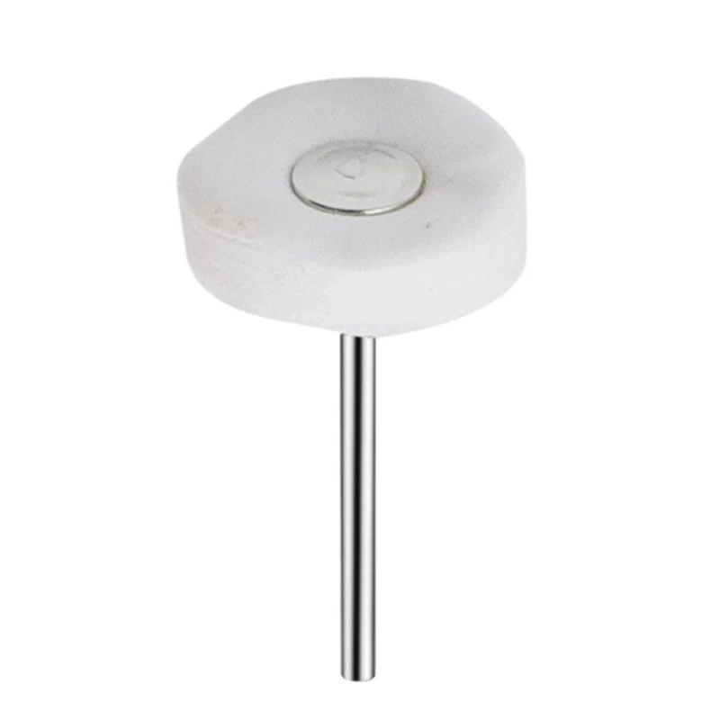 Vải Nỉ Mài Đầu Chà Nhám Mài Mòn ĐỆM PHỒNG Bánh Xe 2.35-3mm Chuôi Sợi Cotton Đánh Bóng Bàn Chải Mini cho Máy Khoan
