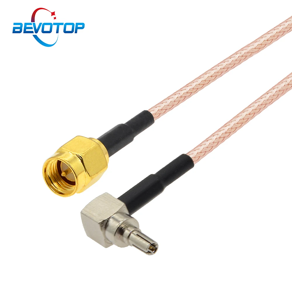 10pcs SMA to CRC9 RF Cable 3G 4G Antenna Router Extension Cable CRC9 Male Right Angle to SMA Male RG316 Coaxial Jumper Pigtail