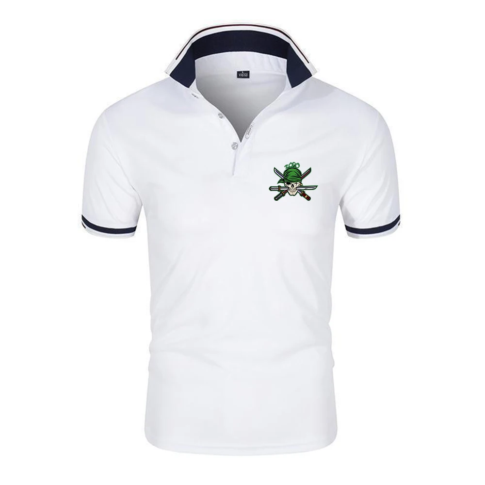 2026 ONE PIECE Summer Men's New Roronoa Zoro Japanese Anime Print Six Color Casual Short-sleeved Classic Polo Shirt