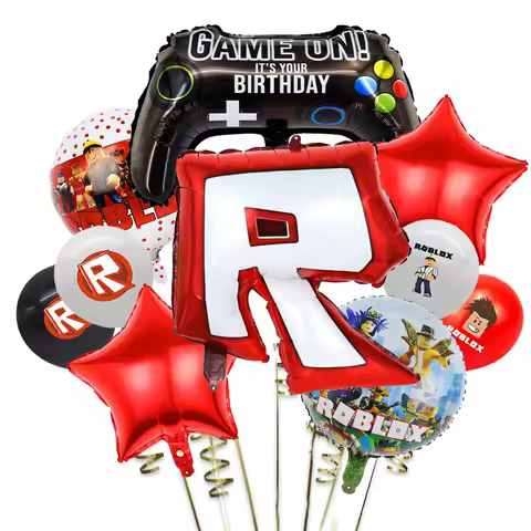 Roblox Numbers Ballons Game Cartoon Birthday Balloons Party Decoration Baby Shower Set Room Decor Kids Gifts DIY Party Supplies