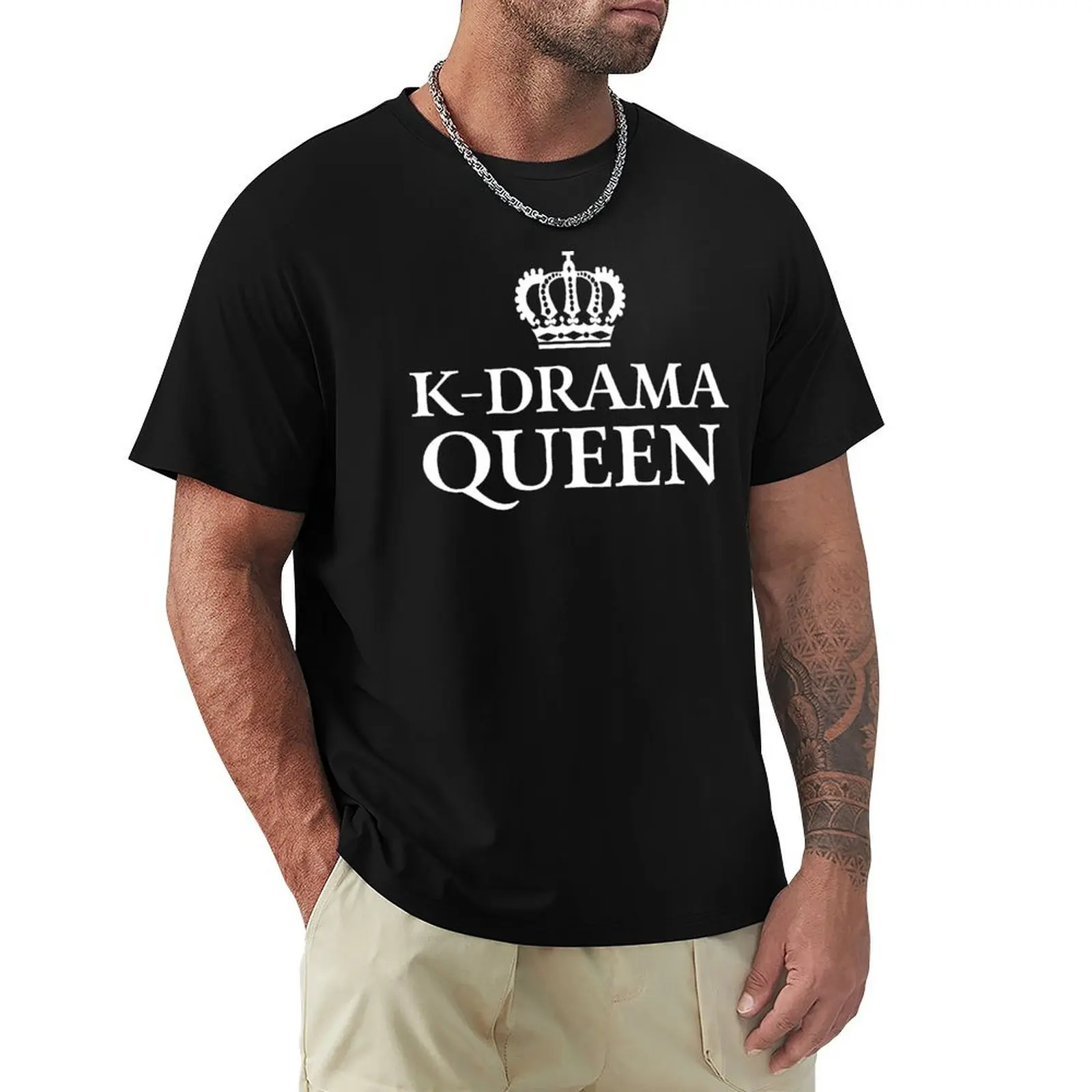 K-Drama Queen T-Shirt Aesthetic clothing shirts graphic tees oversized animal prinfor boys workout shirts for men