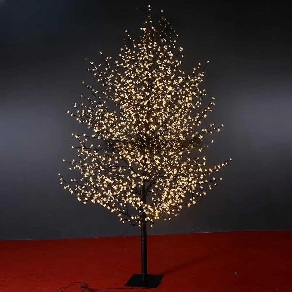 300Cm holiday decoration custom pure copper led simulation cherry blossom tree lamp