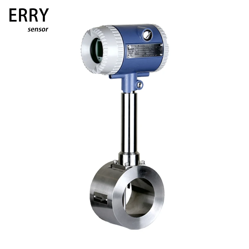 clamping type Vortex flowmeter  temperature and pressure compensation water vapor high temperature oil flow measurement