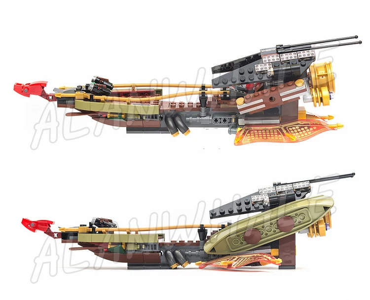 Destiny's Shadow Swamp Vehicle, barcos no lago, blocos de construção DIY, brinquedos para crianças, compatível com modelo, 378 peças, 10581