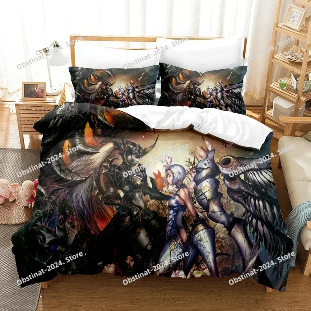 New 3D Printing Game Lineage 2 The Chaotic Throne Bedding Set Boys Girls Twin Queen Size Duvet Cover Pillowcase Bed Kids Adult