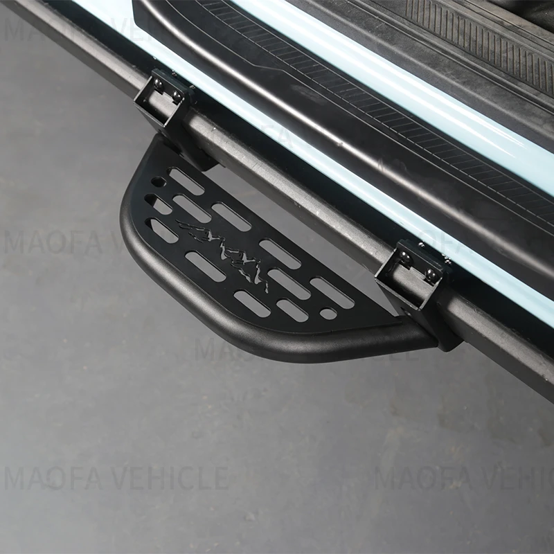 Exterieur Accessoires Onderdelen Kit Zijpedaal Treeplanken Zijstep Met Rock Rails Voor Ford Bronco 4-deurs 2021 2022 2023 Op Maat