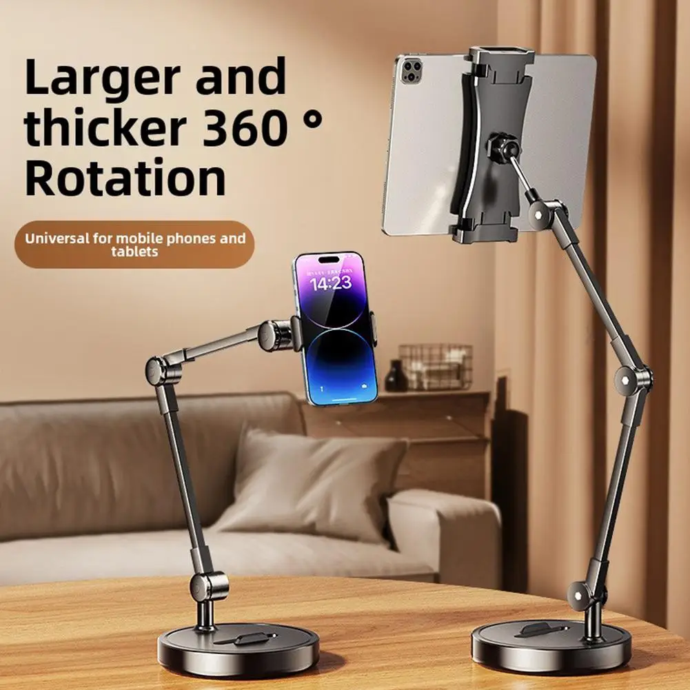 Adjustable Phone Stand For iPad Tablet Multifunction Metal Extendable Lazy Bedside Desktop Live Foldable Stand Headrest Holder