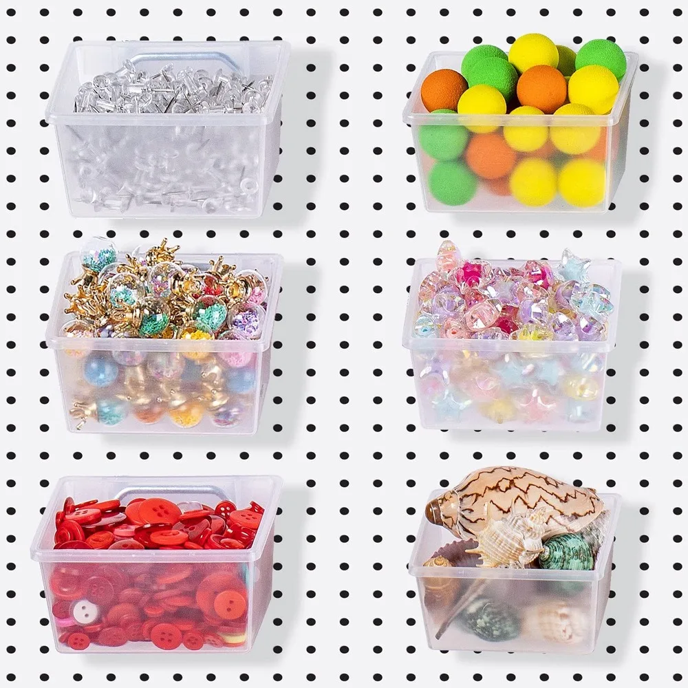 Assortment PP Pegboard Bins Pegboard Box Organizing Accessories