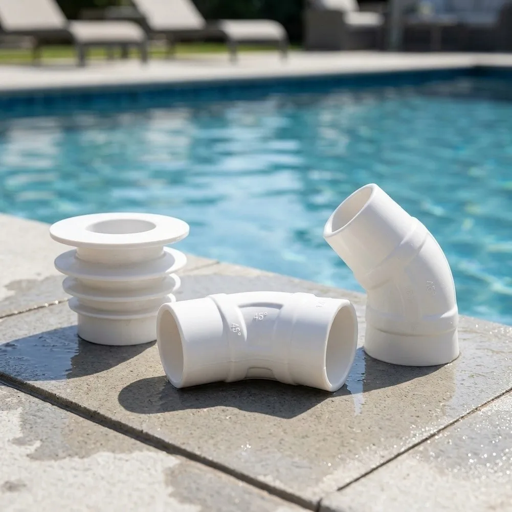 Pool Cleaner Replacement Elbow 45 Degree for W70244 with Sleeve for Pentair For W70263 Skimmer and W63900 Cuff