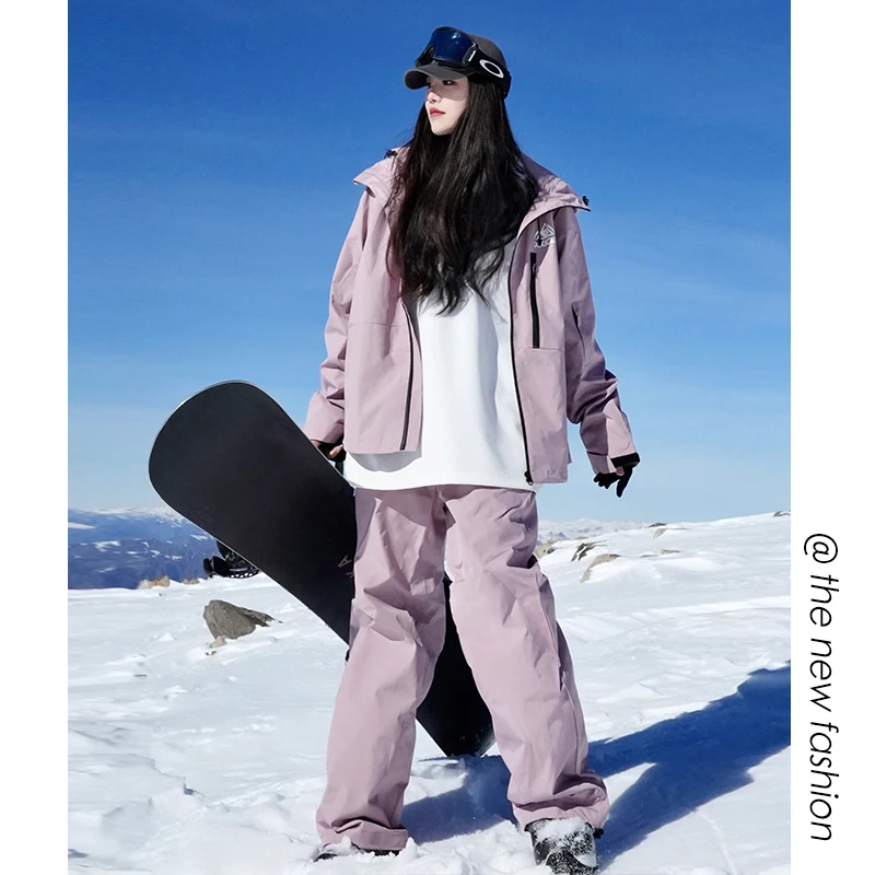 

Мужской зимний комплект для катания на лыжах, термостойкие профессиональные брюки для альпинизма и сноубординга, прямые брюки с низкой талией